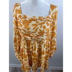Saylor The Fritz Long Sleeve mini dress in White and Orange. Size M. Photo 4