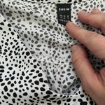 SheIn White with Black Polka Dot Blouse, with Balloon Sleeve, XL, pit to pit is 22, length front is 27, back length is 28 Photo 3