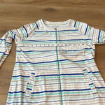 Coolibar Women’s Cabana Swim Coverup Dress Full Zip UPF50+ Striped Blue Size M Photo 14