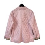 Burberry  Women's Medium Light Pink Quilted Nylon Jacket Classic Nova Check Plaid Photo 1