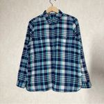 Toad&Co Organic Cotton Indigo Ridge Roll Up Longsleeve Shirt Pullover Plaid L Blue Size L Photo 1