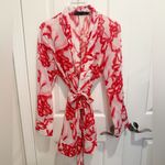 HOUSE OF HARLOWE 1960 x REVOLVE Yuliana Bed Jacket in Pink Reims Floral Sheer M White Size M Photo 1