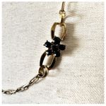 Ann Taylor gold tone and blue rhinestone necklace Photo 6