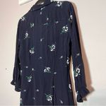 Ann Taylor  Factory Dress Navy Blue Long Sleeve Size 2 NWT Button Front Collared Photo 7
