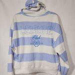 Mighty fine Leisure club Los Angeles women's white and blue hoodie size medium Photo 1