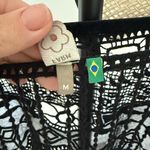 Farm Rio  Black Crochet Crop Top Photo 3