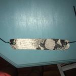 Thick Leather Snakeskin Choker Black Photo 1