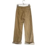 ZARA NWOT   High Waist Cuffed Wide Leg Tan Jeans 6045/038 Bloggers Fave Photo 5