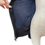 Vince  Blue Black Leather Trim Wool Sweater Zip Jacket Black‎ Blue Size XS Photo 3