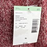 Laura Scott  Size XL Sweater Red Gold Thread Cable Knit Crew Neck Long Sleeves Photo 5