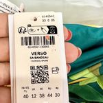 NWT ETAM Verso Tropical Splash Reversible Swim Bandeau Bra Yellow/Green 36/US 10 Yellow Photo 5