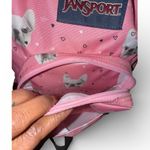 Jansport  Pink Backpack with Dog Pattern Photo 6