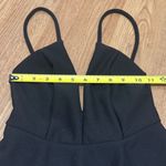 Lulus  Small Black Peplum Plunging Neckline Bodycon Mini Dress Stretchy Photo 2