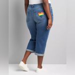 Lane Bryant Pride Rainbow Heart Cropped Jeans - Size 18 Photo 1