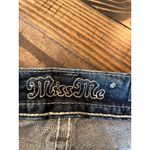 Miss Me Bermuda Denim Jean Shorts Women 28 Embellished Western Cowgirl Grunge Photo 2