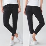 Lululemon Jet Crop Slim Black Athletic Jogger Pants Sz Large Photo 1