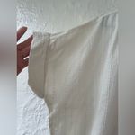 Madewell  Lakeline Popover Top, short sleeve, v-neck, peplum back, cream; size L Photo 1