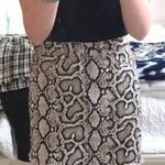 ZARA Snake Print Denim Skirt Photo 0