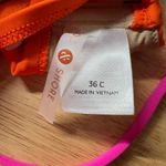 Shade & Shore  Women's Orange and Pink Strappy Bikini Top - Size 36C - NWT Photo 1