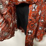 ALC Frank A.L.C Randi Mini Button front Dress Floral print Henna, Black, & White Photo 5