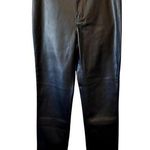 Free People  Black Faux Leather Pants with Button Zipper Closure Size 4 Photo 0