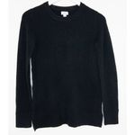 J.Crew NWOT crewneck wool-blend long-sleeve sweater, Black, XXS Photo 3