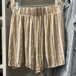 Final Touch  - Striped Beige and Yellow Sleeveless Top and Shorts Photo 1