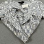 Forever 21 NWT Womens Short Sleeve Sweater Top S Grey Multi Ribbed Knit Cardigan Photo 5