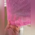 Victoria's Secret Vintage Victoria’s Secret Teddy M bubblegum Pink Sheer Lace Babydoll Lingerie Photo 9