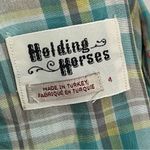 Holding Horses  • Wildacre Blue Green Plaid Crossover Shirt Photo 4