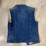 Earl Jean Faux Fur Lined Denim Vest Photo 2