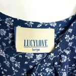 Lucy Love  Floral Ruffle Crop- Halter Top, Size L Photo 2