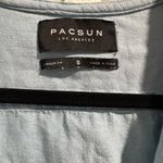 PacSun  Light Wash Denim Button-Up Hoodie Shirt‎ Photo 2