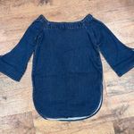 White House | Black Market  Denim Bell-Sleeve Top Photo 0