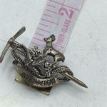 Vintage early C clasp brooch from Oberammergau in the Bavarian Alps, Germany. Silver Photo 4