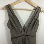 Ted Baker NWT Starza Pointelle khaki deep V Plunge neckline one piece swimsuit 8 Photo 4