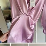 ZARA Pink Blazer Satin Effect Dress Photo 4