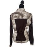 Alberto Makali Moto Biker Jacket Size S Brown Brick Zip Crinkled Statement Photo 1