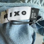 RIXO Sara Tiered Ruffled Denim Midi Dress Size Medium US 8 UK 12 Blue Photo 6