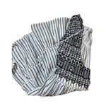 Free People  Women's Boho Mini Lola Striped Dress White Black Tiered Embroidered Photo 8