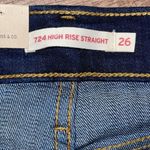 Levi's Womens 724 High Rise Dark Wash Slim Straight Jeans Blue Size 26 NWT Photo 12