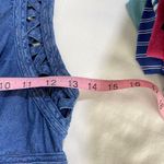 Free People New Romantics Denim High-Neck Cutout Sleeveless Mini Dress Size 0 Photo 8