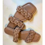 A New Day Sandal Womens Size 9 Tan Sarafina Braided Slip On Casual Leather NWT Photo 2