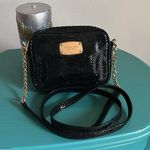 Michael Kors Snakeskin Embossed Compact Crossbody Travel Evening Purse Photo 0