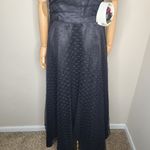 Vintage Scott McClintock Swiss Dot Midi Formal Black Dress Size 12 80s Photo 2