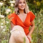 Boutique orange wrap dress Photo 2