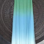 BCBGMAXAZRIA RARE Vintage 90s Y2K Silk Formal Gown ASO Phoebe Friends Ombré Blue Photo 0