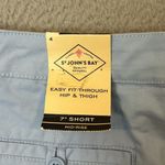 st. john's bay  Short‎ Womens 4 Blue 7" Mid Rise Flat Front Secretly Slender NEW Photo 5