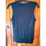Michael Kors Black Knit Sleeveless Top Tank Cable Knit Ribbed‎ size Medium Photo 1