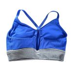 Aerie Offline by Sz XL Blue & Stripe Ribbed Scoop Sports Bra Stretch Padded Photo 2